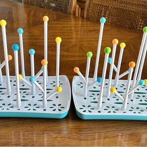 Set of 2 Termichy Baby Bottle/ Sippy Cup Drying Racks with removable trays.
